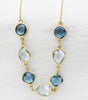 Exquisite London Sky Blue topaz Multi-stone necklace