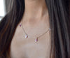 Beautiful Teardrop 9 Stone Ruby necklace