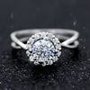 1CT Solitaire Diamond Halo Engagement Ring