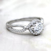 Round-Cut Halo Diamond Engagement Wedding Ring
