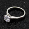 1CT Round-Cut Solitaire Diamond Ring Cross Over Prong