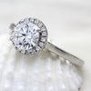 1CT Solitaire Halo Diamond Engagement Ring