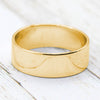Classic Unisex 7 MM Wedding Band High Polish Flat Ring 18k Gold