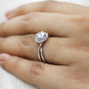 1CT Solitaire Diamond Halo Engagement Ring