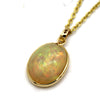 Oval Cabochon Opal Pendant With Free Chain