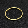 9kt 1MM Thin Yellow Gold Wedding Band Dainty Stacking Ring