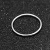 9kt 1MM Thin White Gold Wedding Band Dainty Stacking Ring