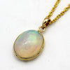 18kt Yellow Gold Natural Oval Opal Cabochon Pendant