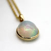18kt Yellow Gold Natural Oval Opal Cabochon Pendant