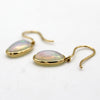 Natural Opal Oval Cabochon Fine Dangle Drop Earrings