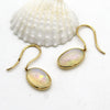 Natural Opal Oval Cabochon Fine Dangle Drop Earrings