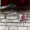 Natural Ruby Oval Shape 925 Sterling Silver Fine Ring