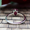 Natural Ruby Oval Shape 925 Sterling Silver Fine Ring