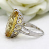 Natural Citrine Oval Cut Statement Ring