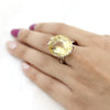 Natural Citrine Oval Cut Statement Ring