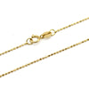 18k Solid Yellow Gold Beaded or Ball Chain