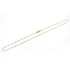 18k Solid Yellow Gold Twin Tone Link Bar Chain