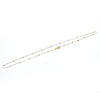 18k Solid White Gold Cable Chain With Solid Yellow Gold Beads
