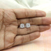 2.5 TCW Cushion Cut Diamond Halo Earrings