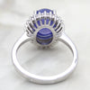 Oval Cabochon Tanzanite Fine Ring