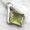 Lime Quartz Fine Necklace Pendant