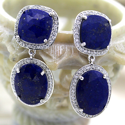 Lapis Lazuli Fine Dangling Earrings