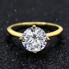 Classic Round Solitaire Simulated Diamond Engagement Ring