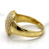 Simulated Diamond Cluster Engagement Ring 14kt Yellow Gold