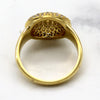 Simulated Diamond Cluster Engagement Ring 14kt Yellow Gold