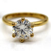 2 Ct Solitaire Moissanite Engagement Ring 14kt Yellow Gold
