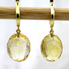 Natural Carved Citrine Dangle Drop Fine Earrings