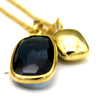 London Blue Topaz Charm Necklace Pendant