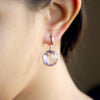 Round Natural Amethyst Drop Dangle Fine Earring