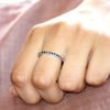 Natural Blue Sapphire Stackable Fine Wedding Ring