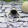 Black Diopside Oval Cabochon Shape Ring
