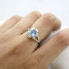Sky Blue Topaz Flower Fine Ring
