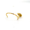 DIAMOND Nose Pin 18KT Yellow Gold IGI Certified 0.03 CT VVS clarity F-G Color