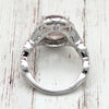6 CT Natural Oval Morganite Halo Diamond Engagement Ring