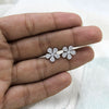 Delicate Flower Cluster 14kt White Gold  Earrings