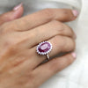 Natural Ruby 6 CT Oval Halo Ring
