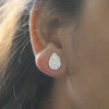 Pear Stud Swarovski Diamond Earrings