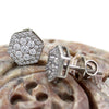 Hexagon Stud Swarovski Diamond Earrings