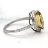 Natural Citrine Marquise Halo Engagement Ring