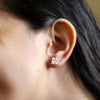 Princess Cut Classic Solitaire Swarovski High Quality Stud Earrings