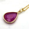 Natural Ruby Pendant 18k Solid Yellow Gold