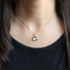 Natural Sky Blue Topaz Pendant 18k Solid Yellow Gold