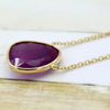 Natural Ruby 18kt Yellow Gold Pendant Necklace