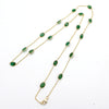 Emerald Beaded Chain Necklace 24" Length