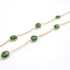 Emerald Beaded Chain Necklace 24" Length