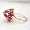 Ruby Dome Solid 18kt Yellow Gold Statement Ring